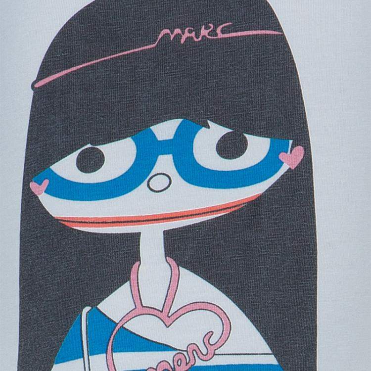 Pre Owned Little Marc Jacobs White Graphic Print T Shirt 6 Yrs