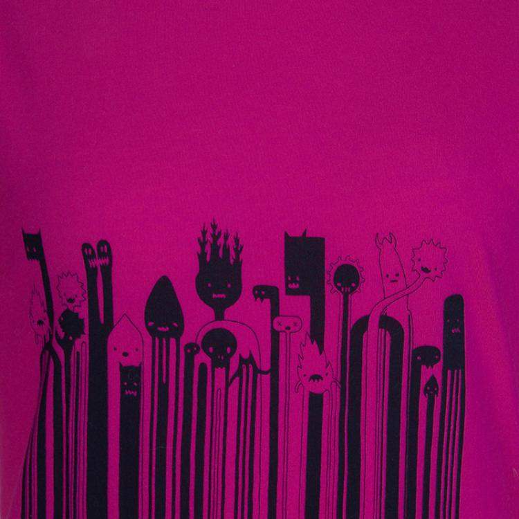 Pre Owned Little Marc Jacobs Pink Printed  Long Sleeve T-Shirt 8 Yrs