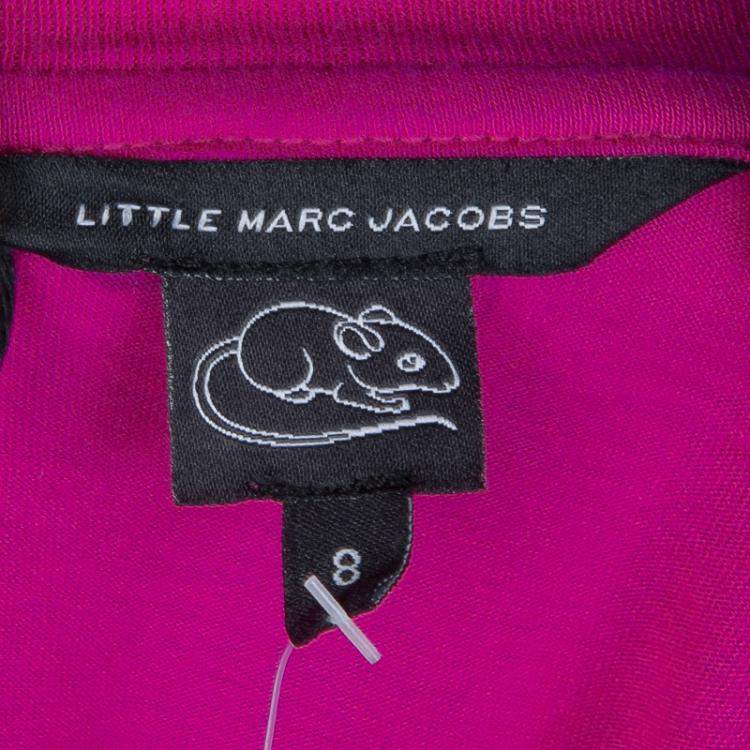 Pre Owned Little Marc Jacobs Pink Printed  Long Sleeve T-Shirt 8 Yrs