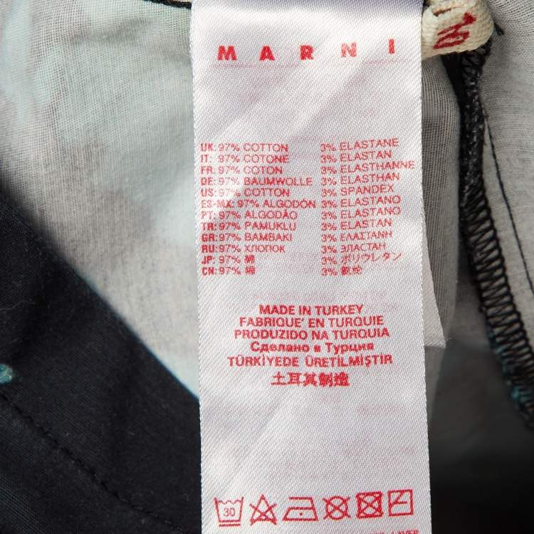 Pre Owned Marni Kids Black Printed Cotton Dress 10 Yrs 