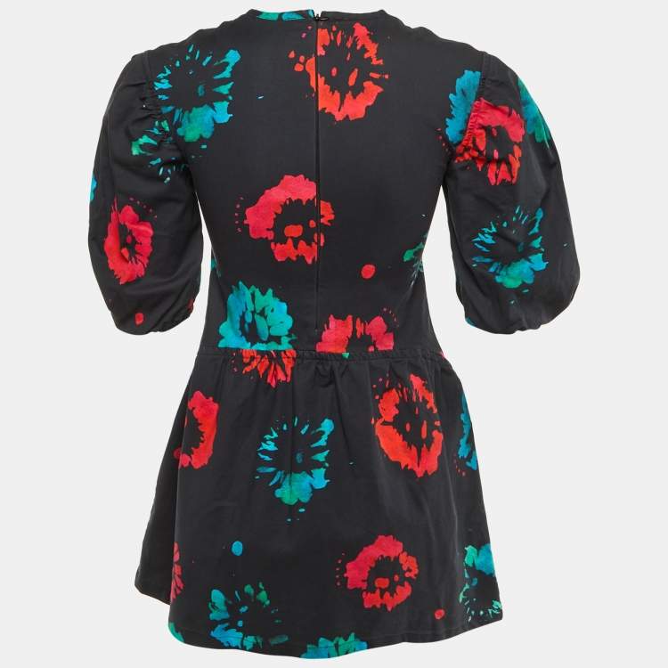 Pre Owned Marni Kids Black Printed Cotton Dress 10 Yrs 