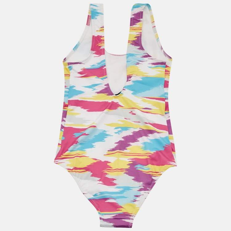 Pre Owned Missoni Kids Multicolor Printed Jersey Swimsuit Size 8 Yrs