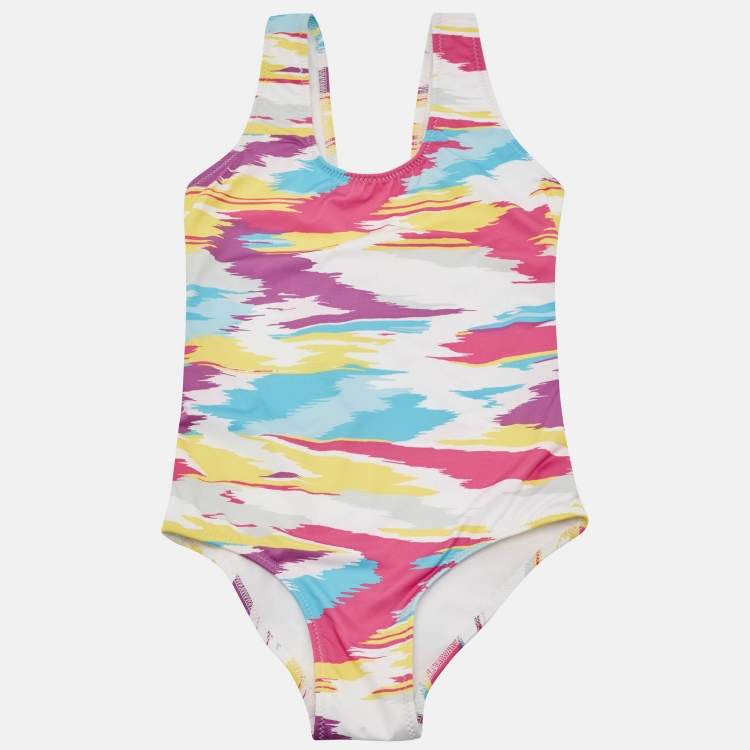 Pre Owned Missoni Kids Multicolor Printed Jersey Swimsuit Size 8 Yrs