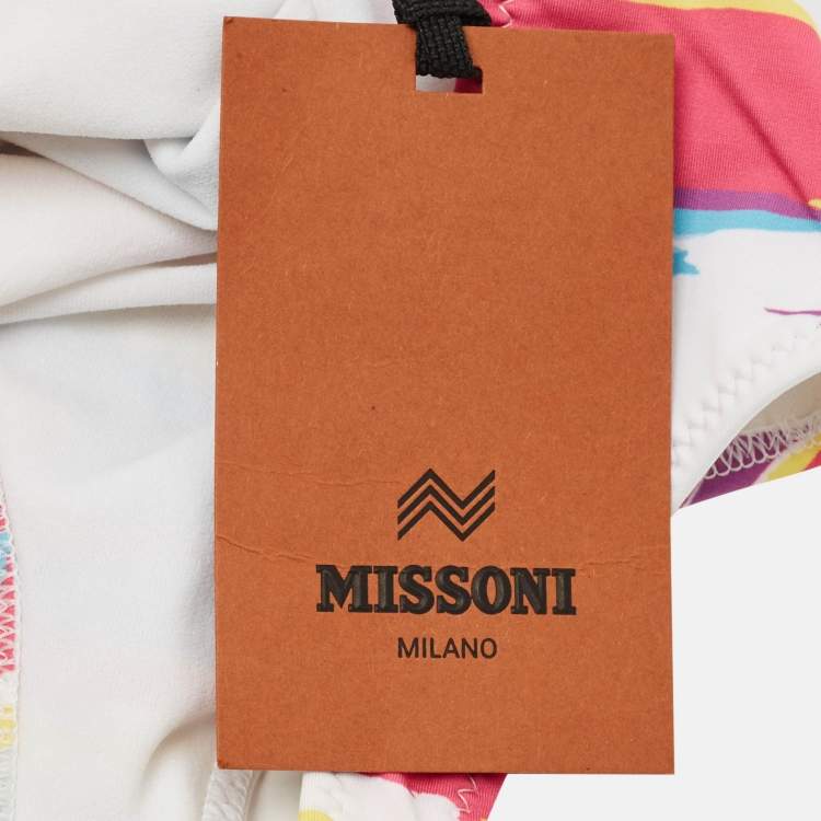 Pre Owned Missoni Kids Multicolor Printed Jersey Swimsuit Size 8 Yrs