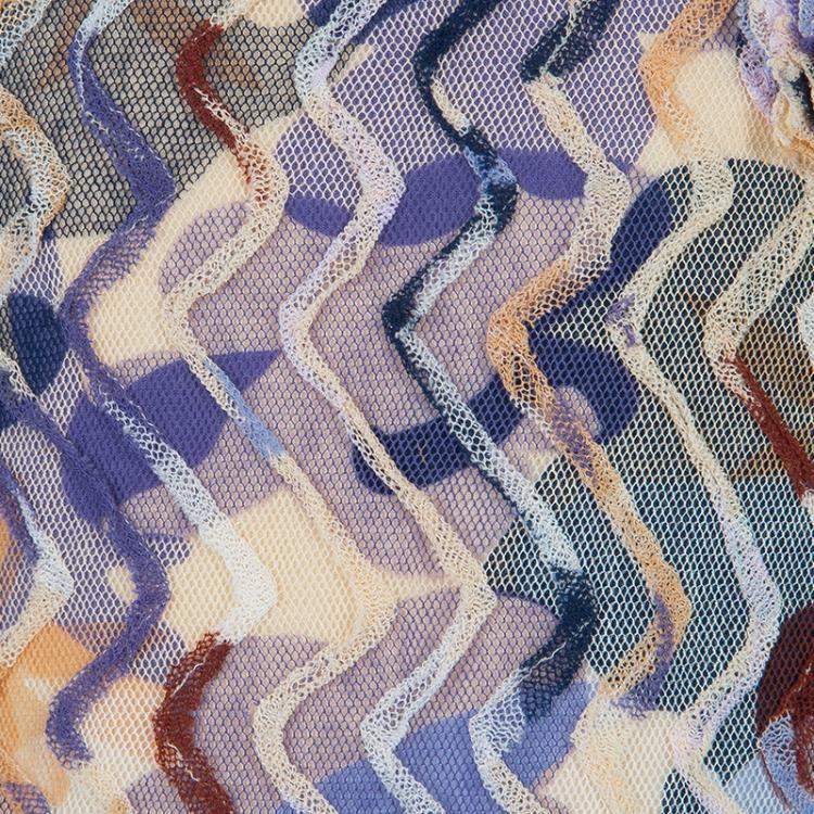 Pre Owned Missoni Multicolor Mesh Applique Long Sleeve T-Shirt 8 Yrs