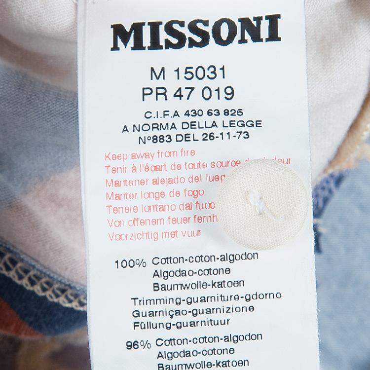 Pre Owned Missoni Multicolor Mesh Applique Long Sleeve T-Shirt 8 Yrs