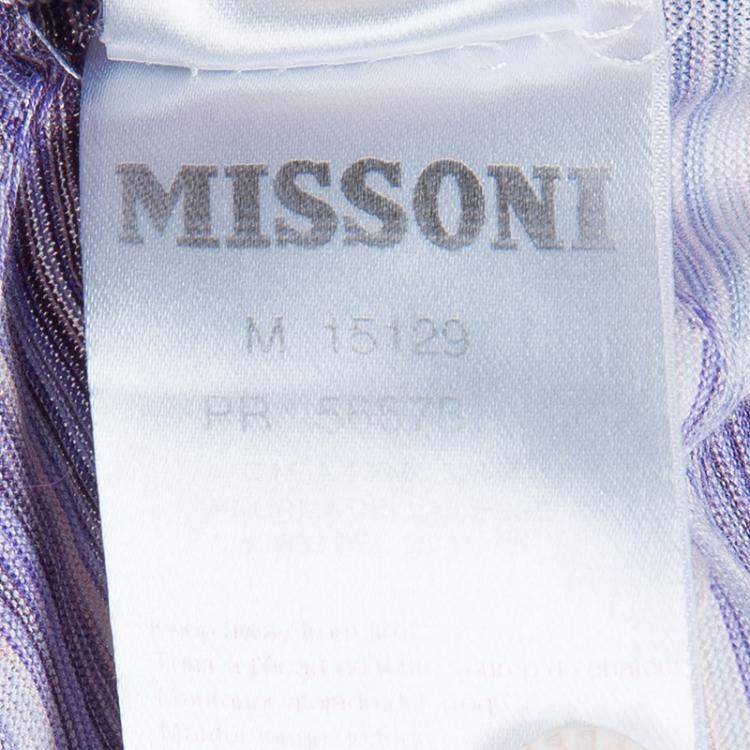 Pre Owned Missoni Purple Striped Long Sleeve Collared T-Shirt 10 Yrs
