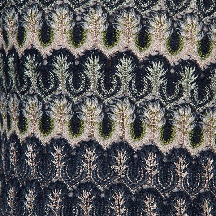 Pre Owned Missoni Multicolor Crochet Embroidered Long Sleeve Sweater 4 Yrs