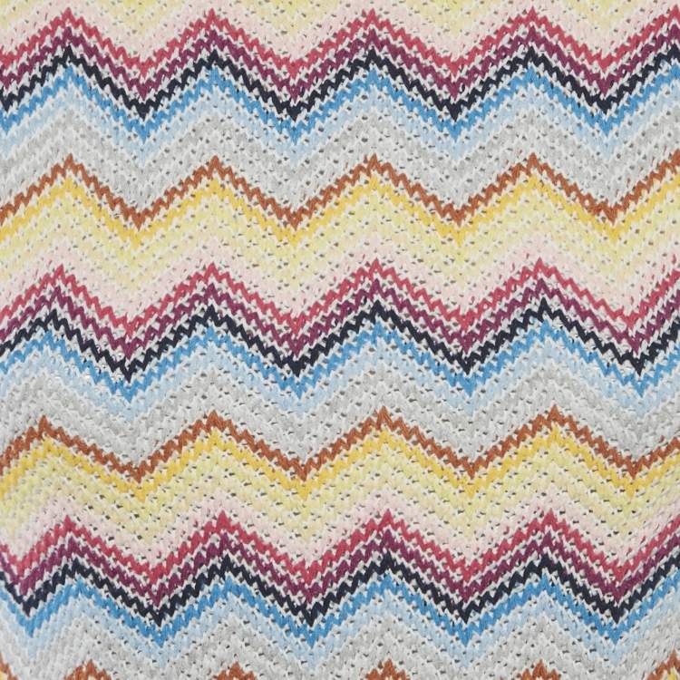 Pre Owned Missoni Kids Multicolor Chevron Knit Gilet 14 Yrs