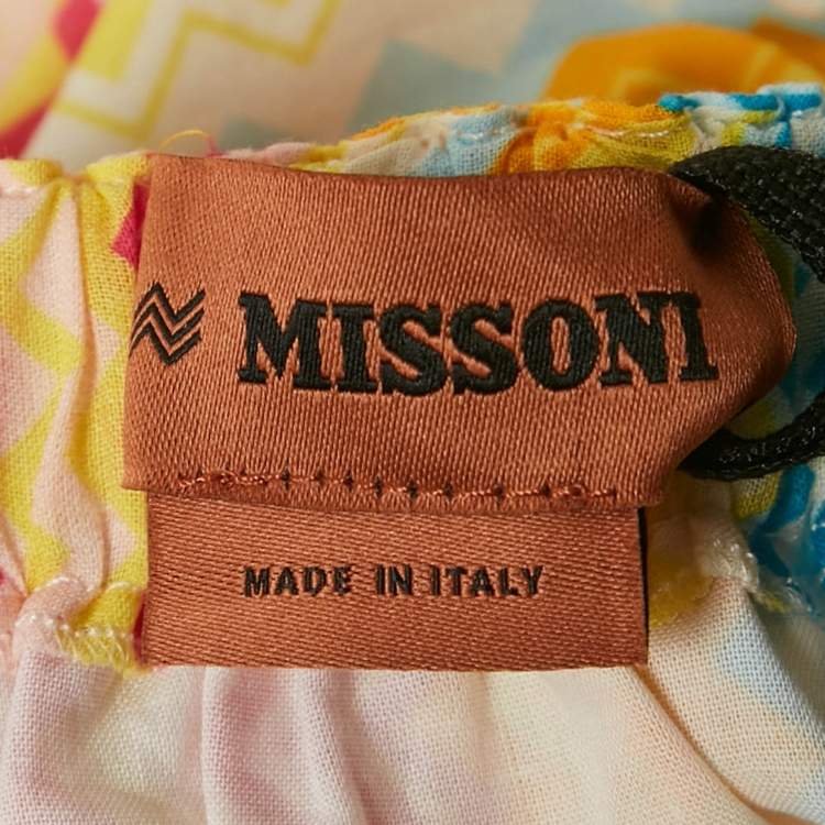 Pre Owned Missoni Multicolor Zig Zag Print Cotton Top 6Yrs