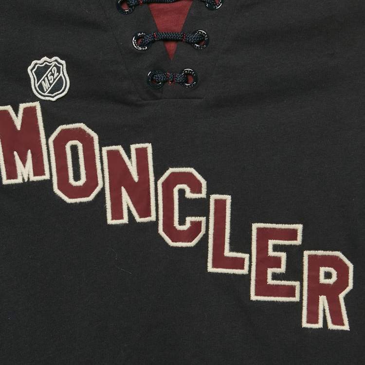 Pre Owned Moncler Navy Blue Logo Applique Jersey T-Shirt 8 Yrs 