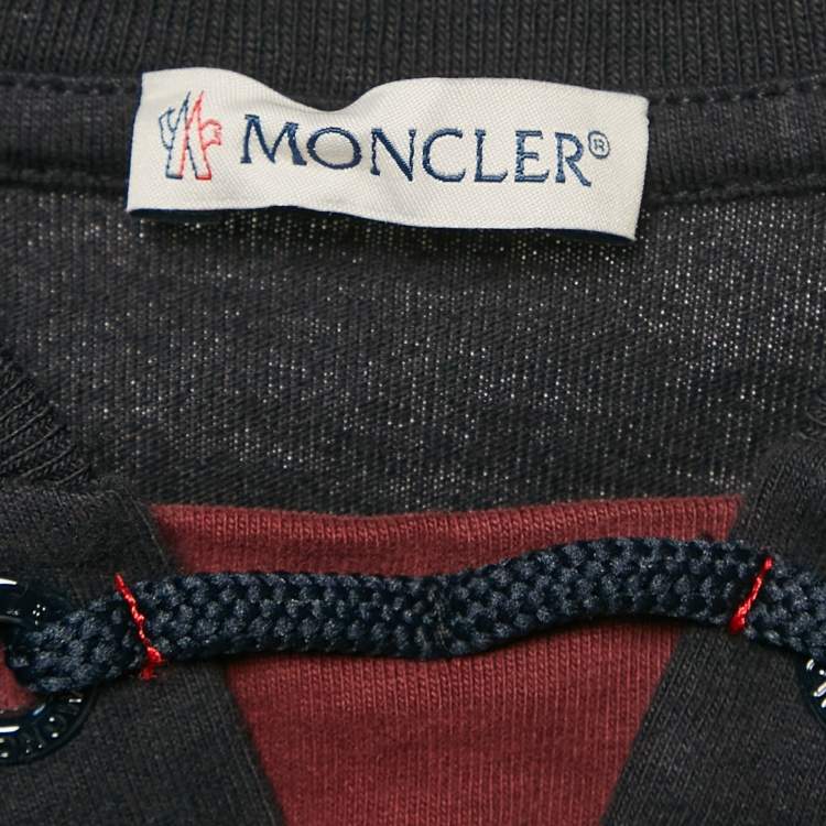 Pre Owned Moncler Navy Blue Logo Applique Jersey T-Shirt 8 Yrs 