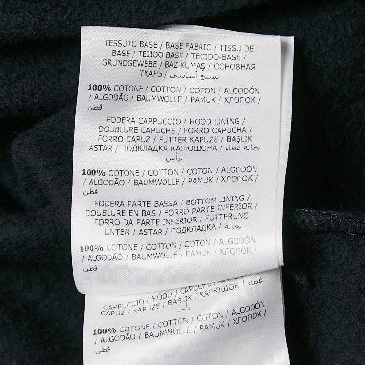 Pre Owned Moncler Kids Navy Blue Printed Cotton Hoodie Sweatshirt 10 Yrs