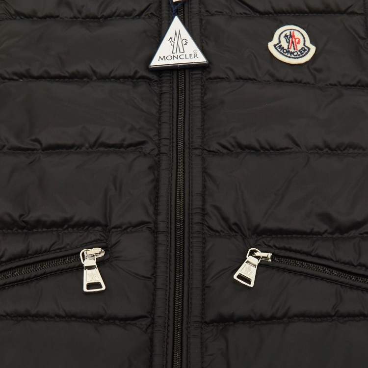 Pre Owned Moncler Kids Black Synthetic Down Gilet 4Yrs