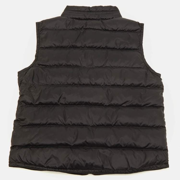 Pre Owned Moncler Kids Black Synthetic Down Gilet 4Yrs