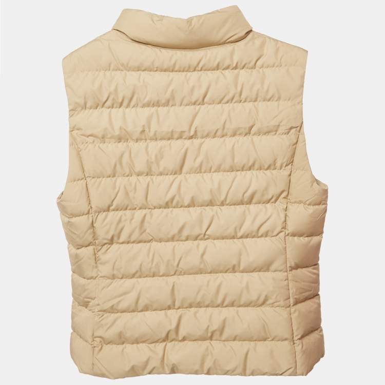 Pre Owned Moncler Beige Synthetic Down Gilet 10Yrs