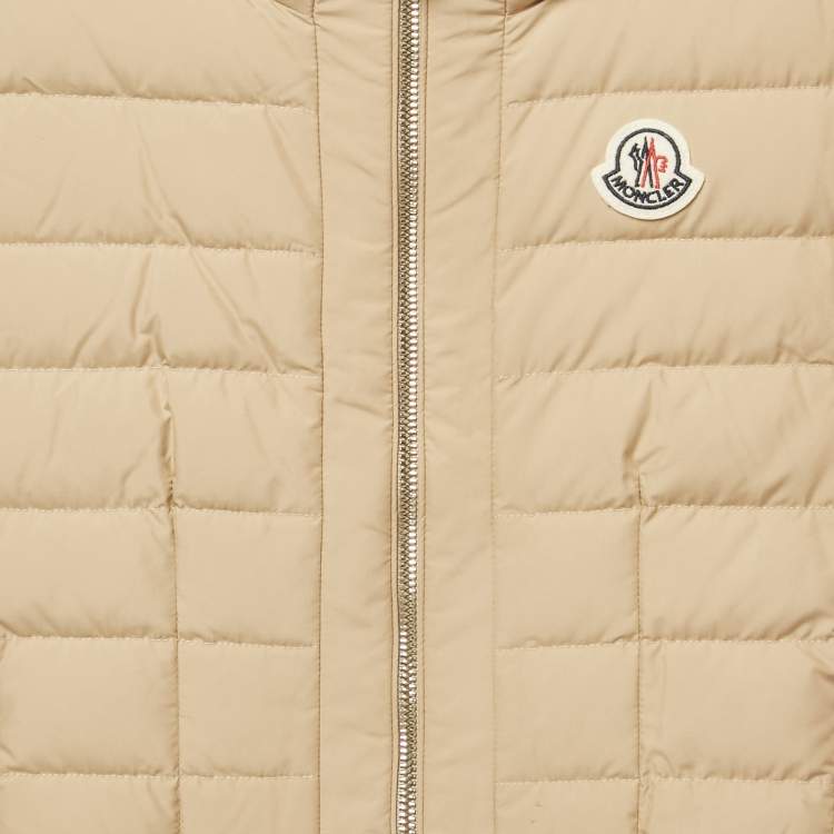Pre Owned Moncler Beige Synthetic Down Gilet 10Yrs