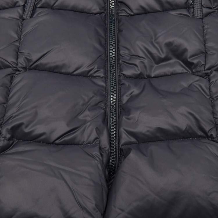 Pre Owned Moncler Kids Fur Trim Nylon Down Snowsuit 18/24M
