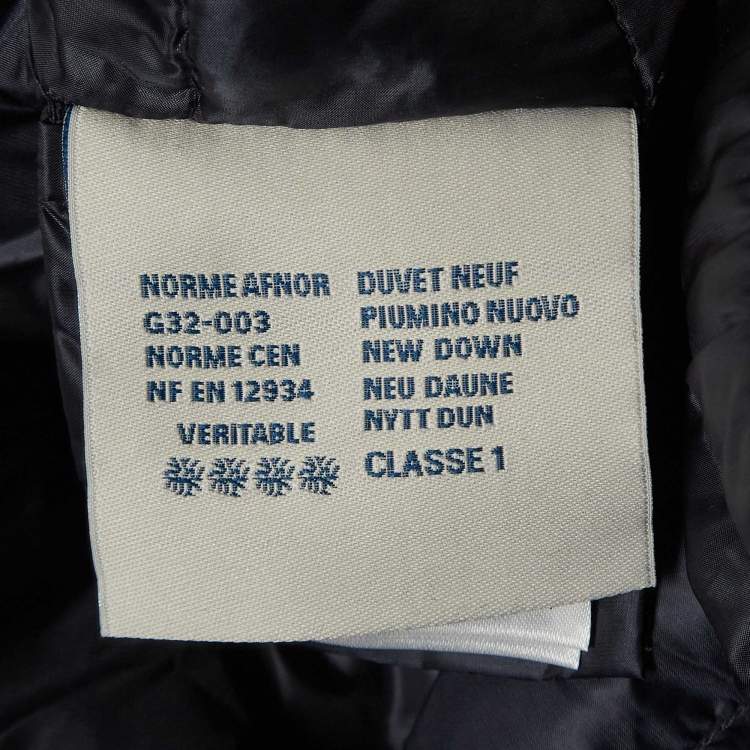 Pre Owned Moncler Navy Blue Synthetic Quilted Down Jacket 12 Yrs