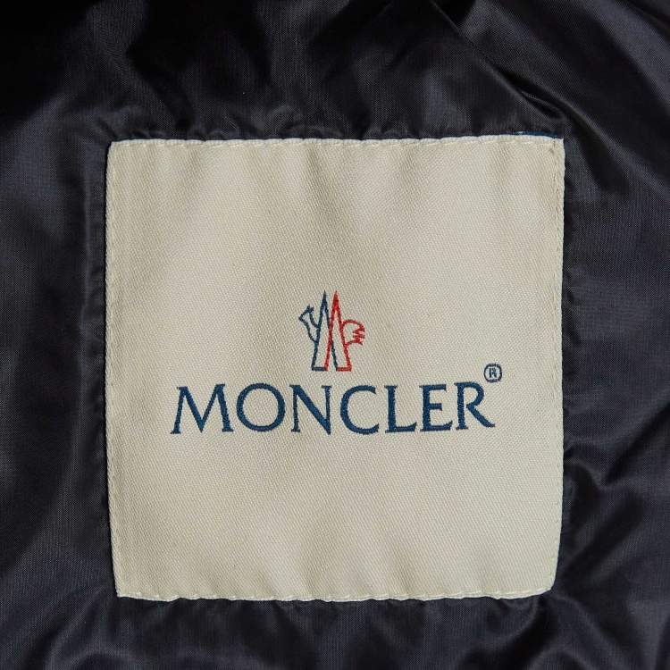 Pre Owned Moncler Navy Blue Synthetic Quilted Down Jacket 12 Yrs