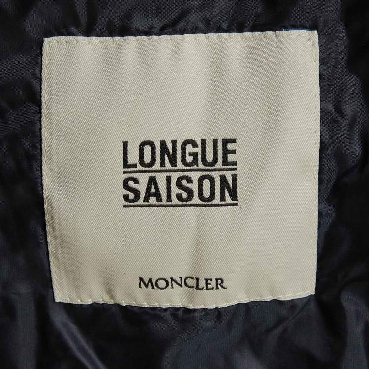 Pre Owned Moncler Navy Blue Synthetic Quilted Down Jacket 12 Yrs
