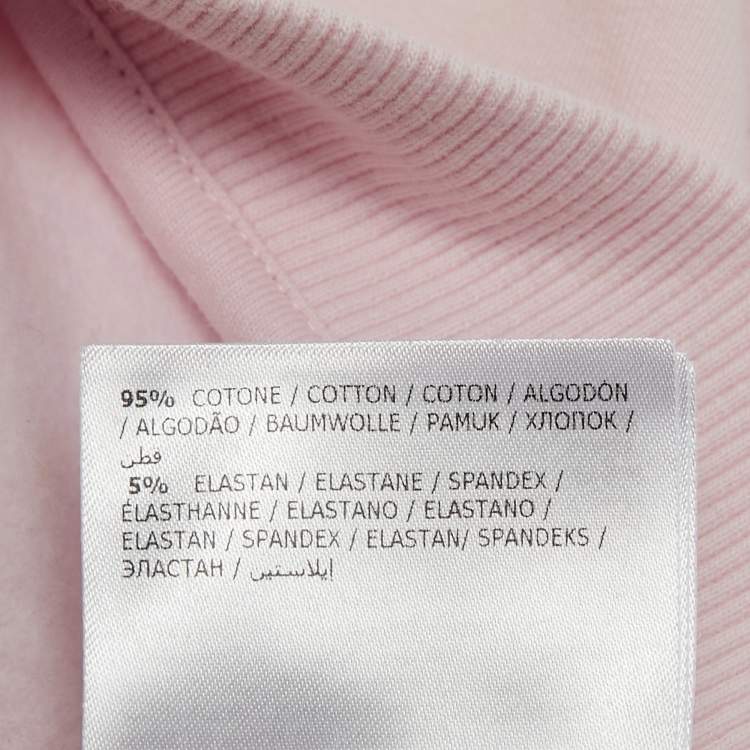 Pre Owned Moncler Kids Pink Cotton Tape Trimmed Sweatshirt 2 Yrs