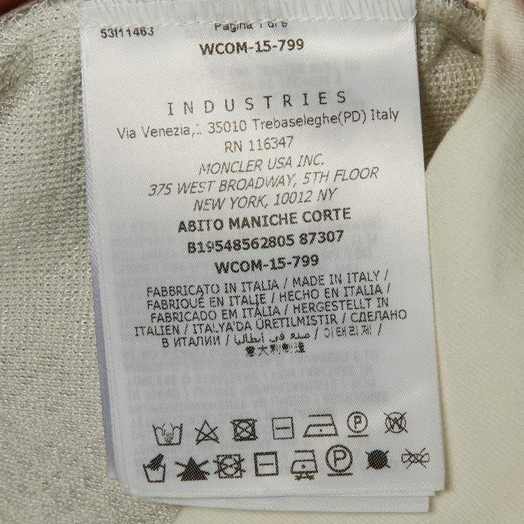 Pre Owned Moncler Kids Grey Textured Knit Midi Dress Size 12 Years