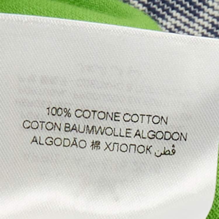 Pre Owned Moschino Kids Green Logo Intarsia Cotton Polo T-Shirt 4 Yrs