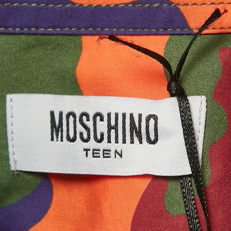 Pre Owned Moschino Teen Multicolor Printed Cotton Shirt 12 Yrs