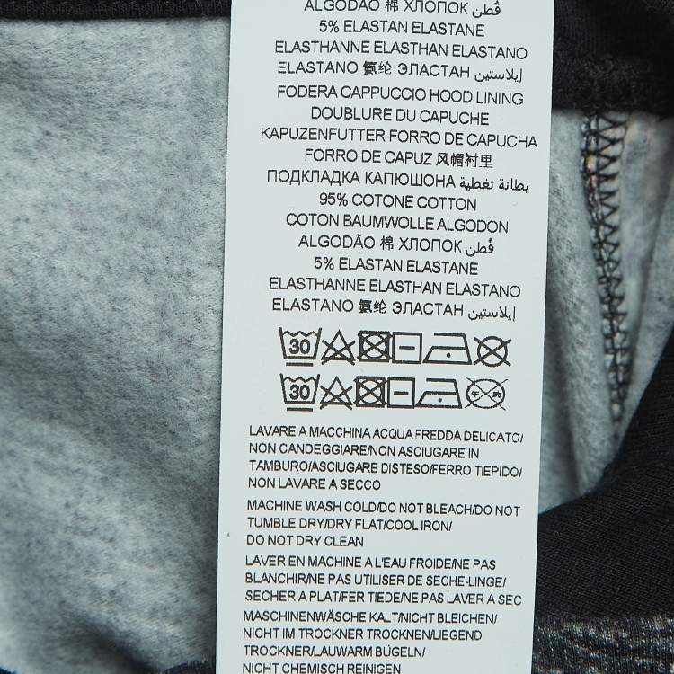 Pre Owned Moschino Teen Grey Printed Cotton Hoodie Dress (12 Yrs)