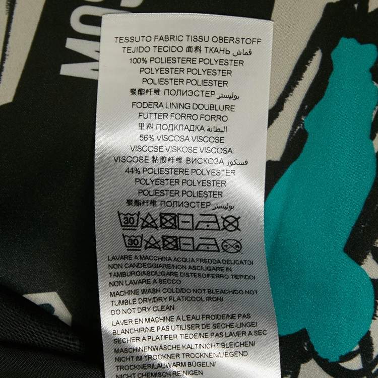 Pre Owned Moschino Black Printed Synthetic Sleeveless Dress 12 Yrs