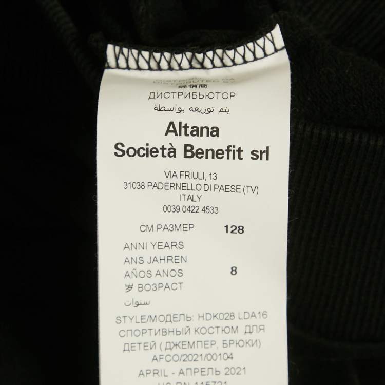 Pre Owned Moschino Black Cotton Rhinestone Sweatshirt 8 Yrs