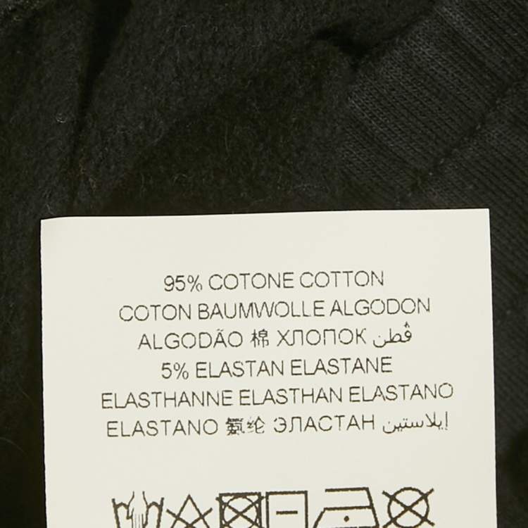 Pre Owned Moschino Kids Black Cotton Rhinestone Sweatpants 8 Yrs