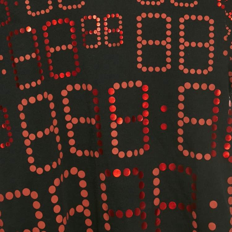 Pre Owned Moschino Teen Black Printed Jersey Crewneck T-Shirt 10Yrs