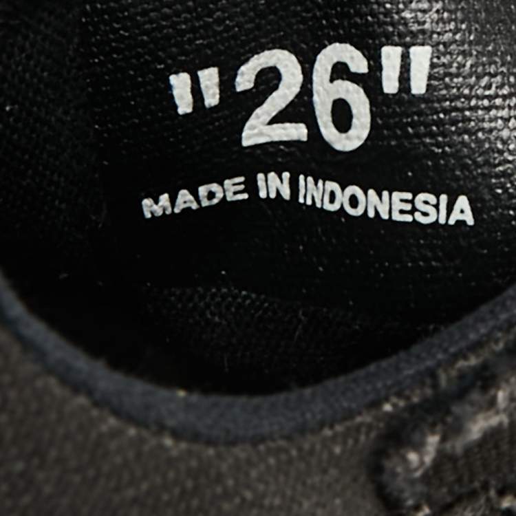 Pre Owned Off-White Vulcanized Size 26 Black Canvas Low Top Sneakers