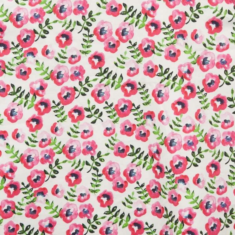 Pre Owned Oscar de la Renta Kids Pink Floral Print Cotton Sleeveless Dress 12 Yrs