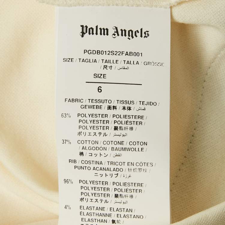 Pre Owned Palm Angels Kids Cream Rainbow Trim Track Dress 6 Yrs