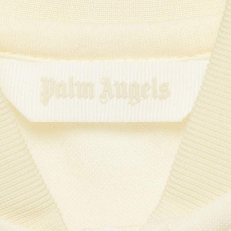Pre Owned Palm Angels Kids Cream Rainbow Trim Track Dress 6 Yrs
