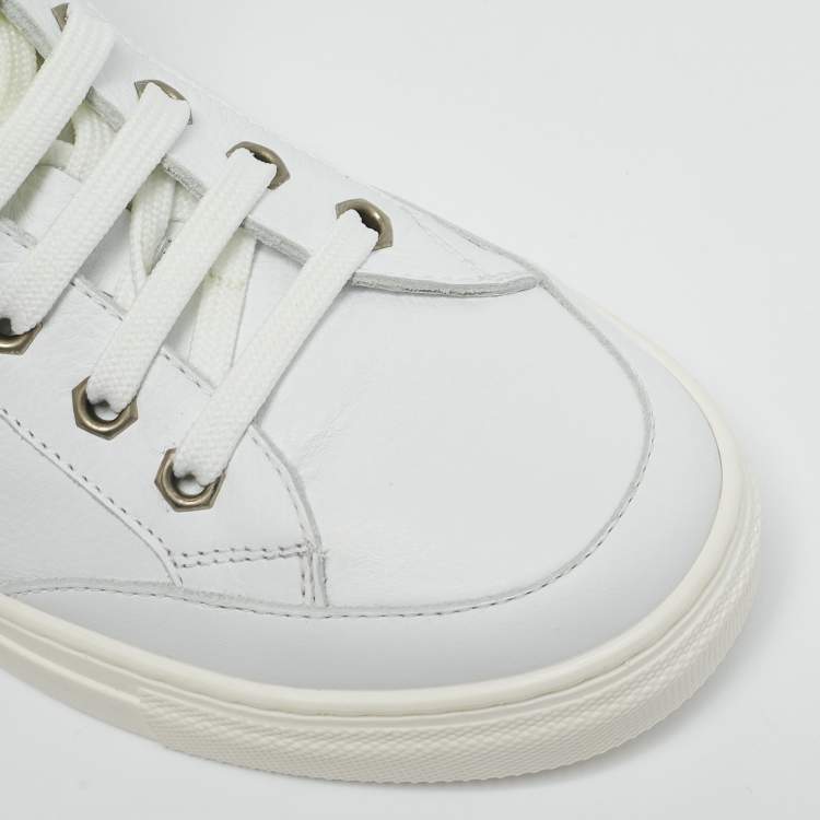Pre Owned Philipp Plein White Leather Nick High Top Sneakers Size 35