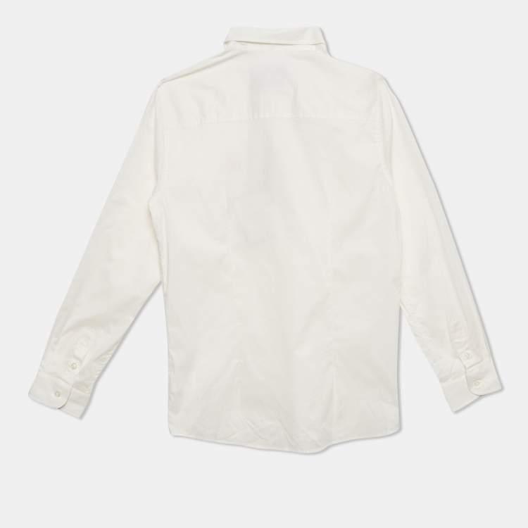Pre Owned Philipp Plein Junior White Cotton Long Sleeve Shirt 10 Yrs 