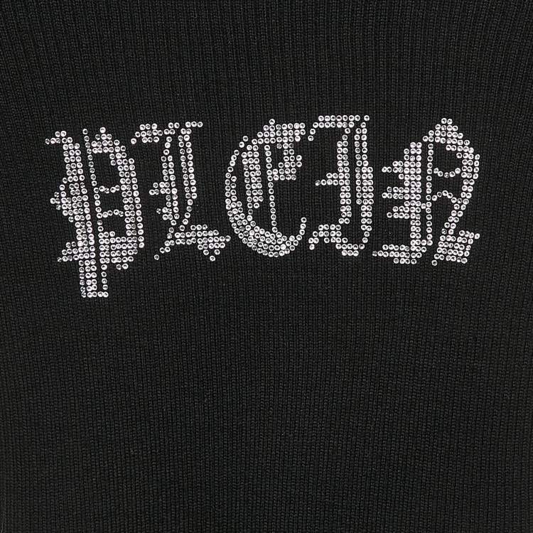 Pre Owned Philipp Plein Junior Black Crystal Embellished Rib Knit Day Dress 8 Yrs