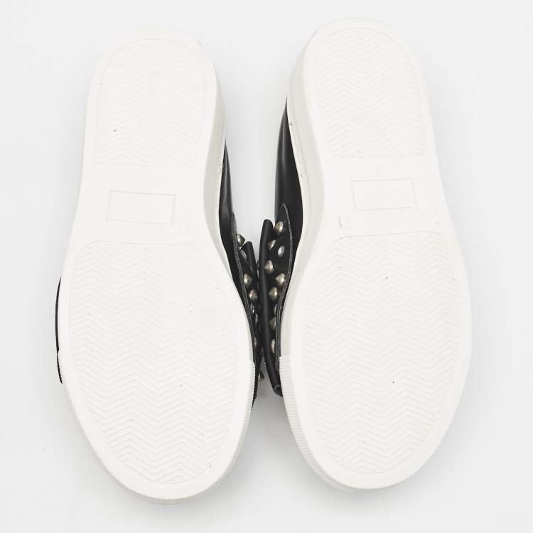 Pre Owned Philipp Plein Black Leather Studded Diana Sneakers Size 31
