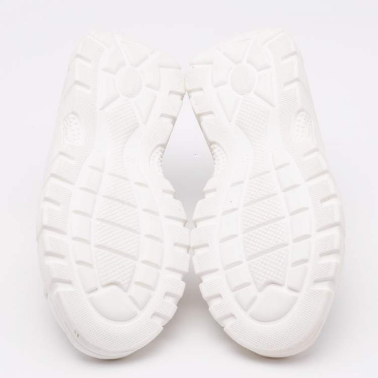 Pre Owned Philipp Plein White Leather Hexagon Sneakers Size 29