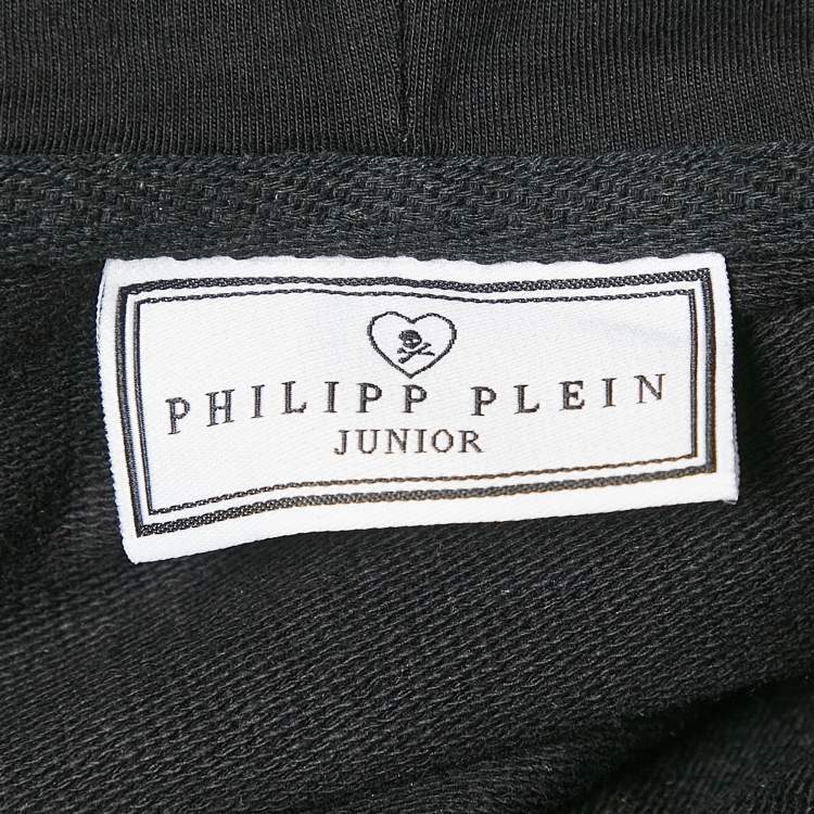 Pre Owned Philipp Plein Junior Kids Black Cotton Rhinestone Jacket 10-11 Yrs 