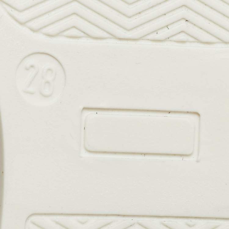 Pre Owned Philipp Plein Black Leather Embellished Lea Sneakers Size 28