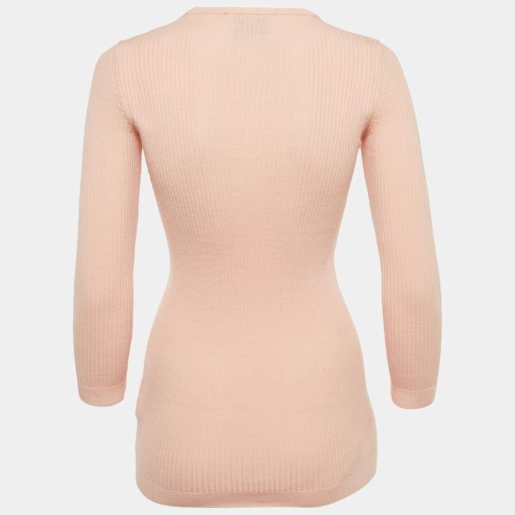 Pre Owned Philipp Plein Junior Pink Crystal Knit Day Dress 8 Yrs 