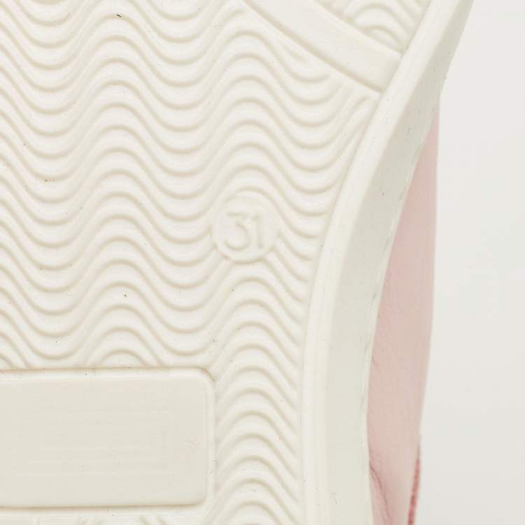 Pre Owned Philipp Plein Pink Leather and Suede Mya Sneakers Size 31