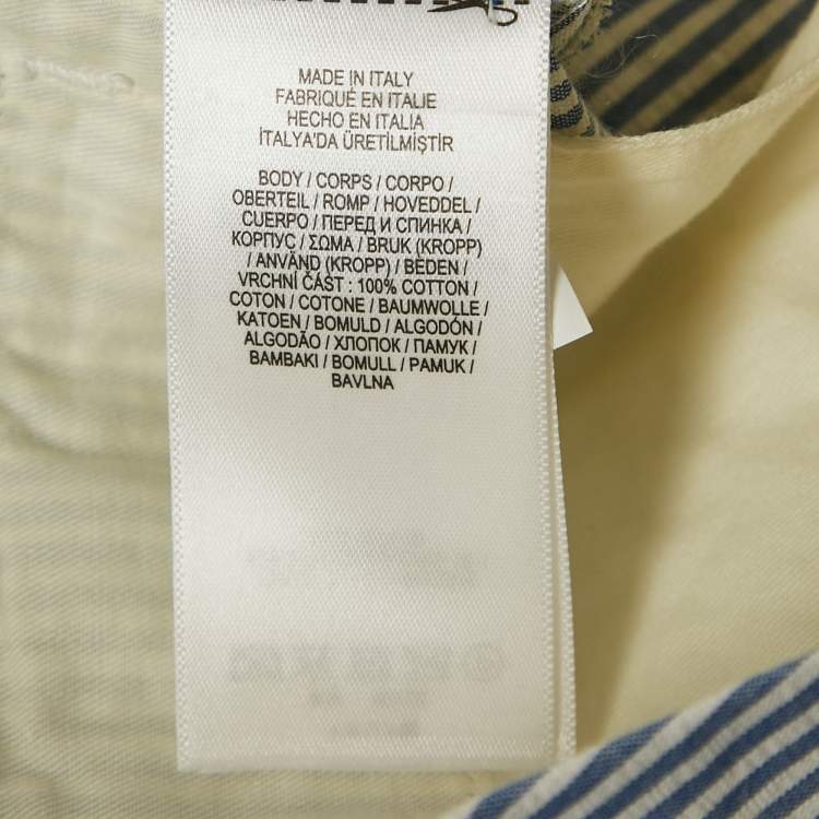 Pre Owned Polo Ralph Lauren Kids Blue Stripe Cotton Trousers 5 Yrs