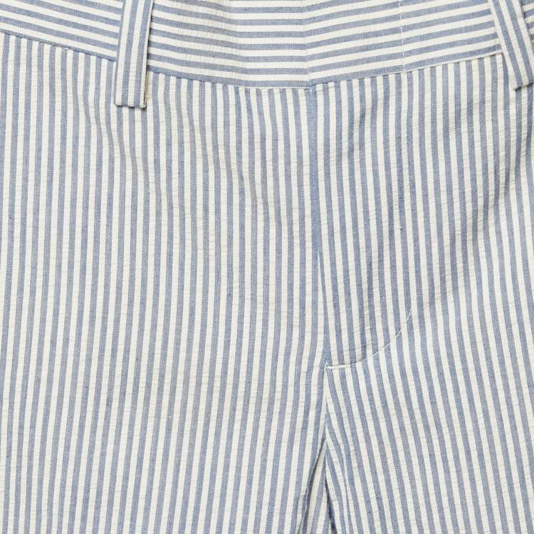 Pre Owned Polo Ralph Lauren Kids Blue Stripe Cotton Trousers 5 Yrs