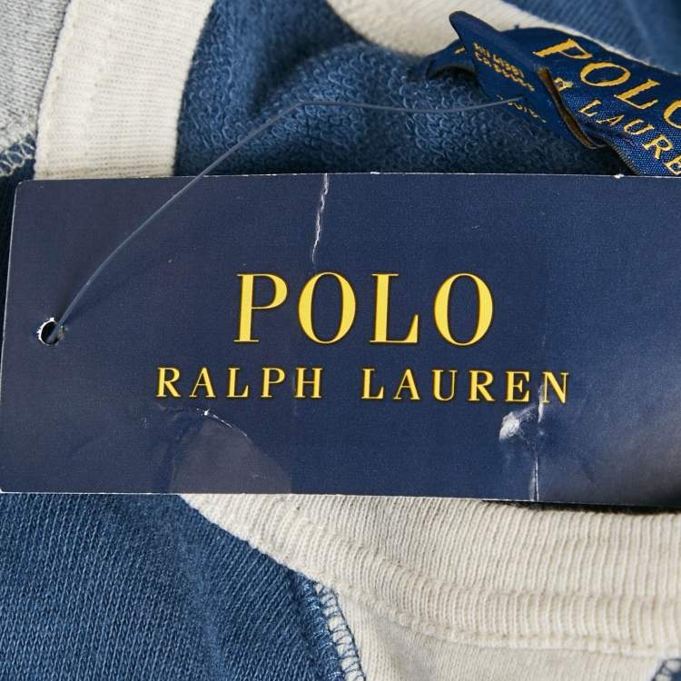 Pre Owned Polo Ralph Lauren Kids Blue/Grey Embroidered Jersey T-Shirt 14/16 Yrs 